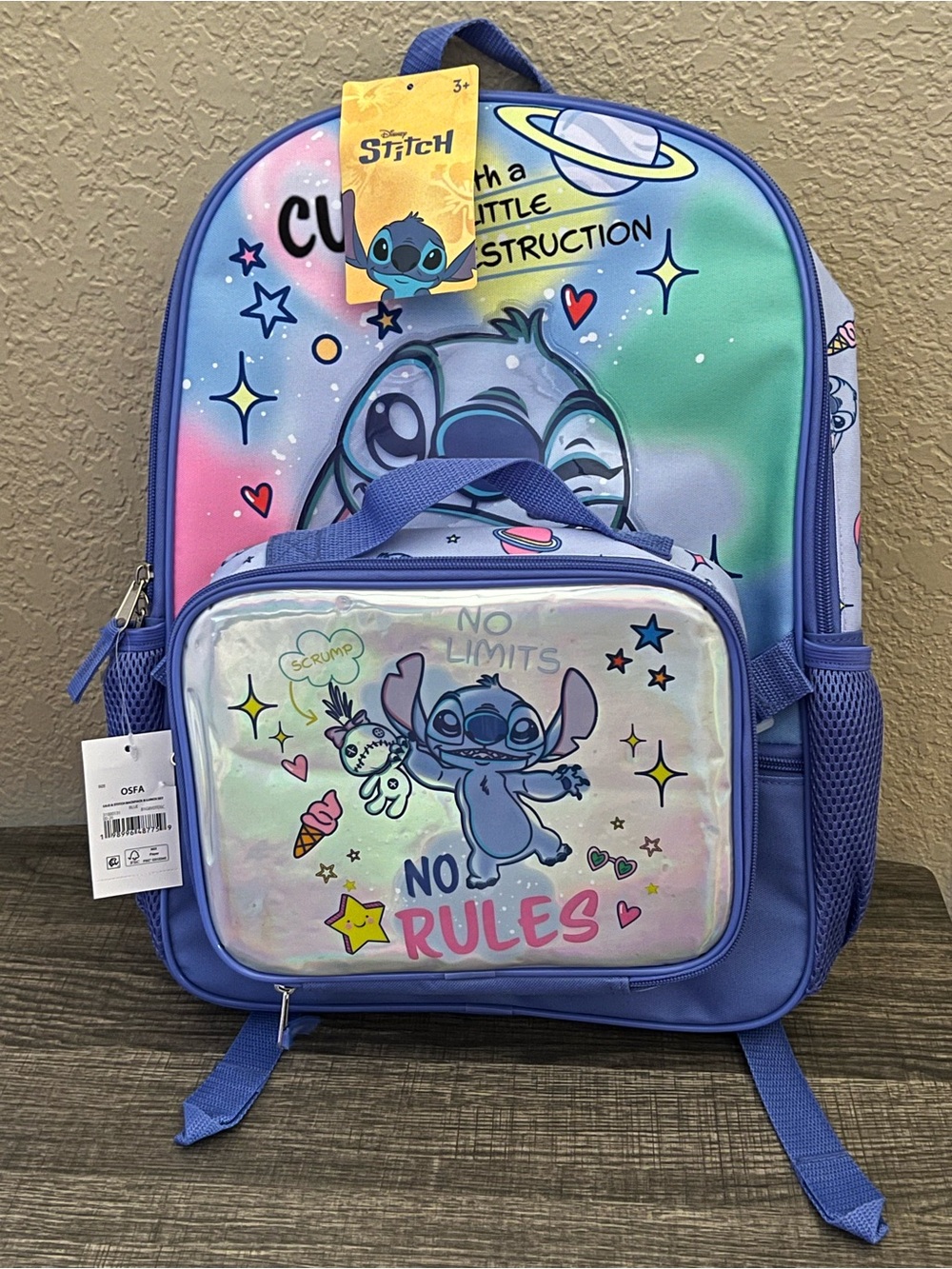Disney Lilo & Stitch Girls 17"2-Piece Backpack & Lunch Set